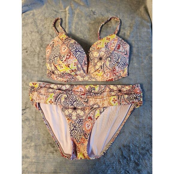 Victoria's Secret Swim Size 34DDD The Angel Convertible Top XL Cheeky Foldover B - Picture 1 of 4